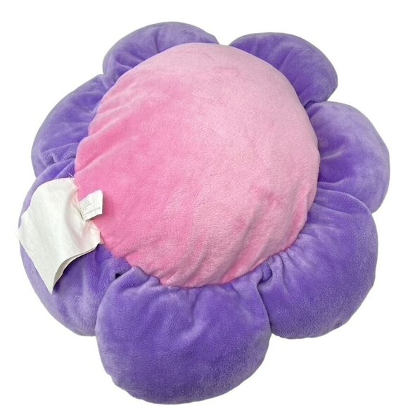 Flower Plush Pillow Pink Purple Preowned As Is - Picture 3 of 6